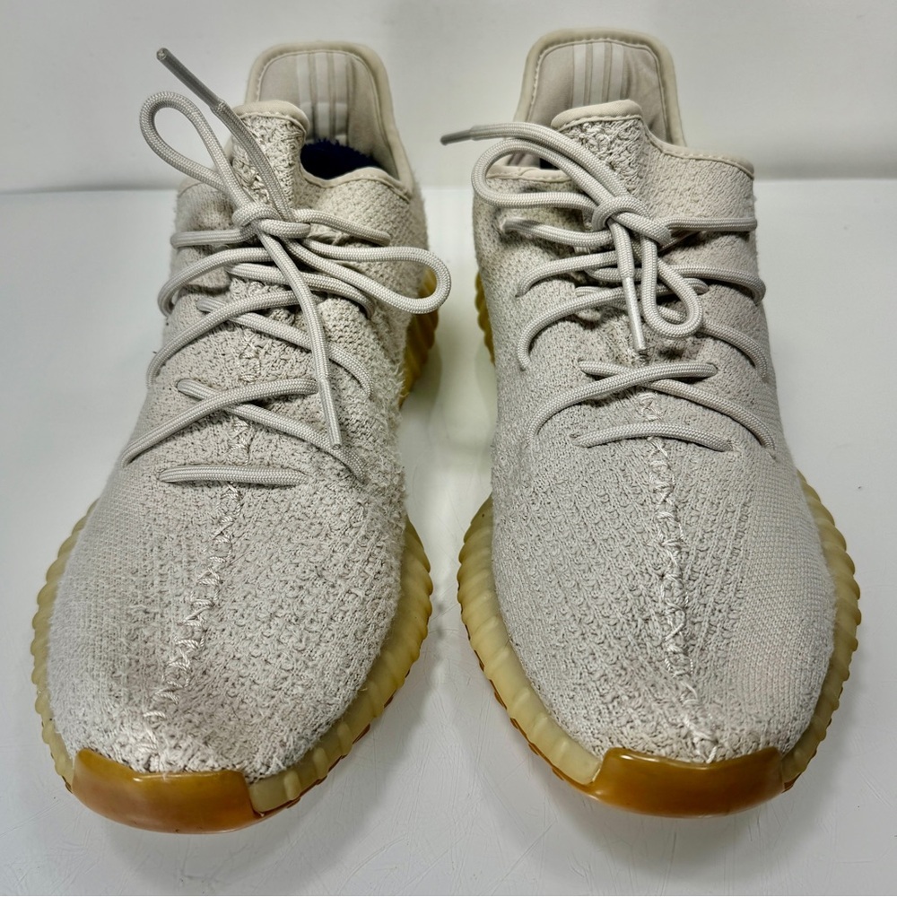 Adidas Yeezy Boost 350 V2 Light Gray Sesame Lace Up Sneakers Size 13 - Picture 4 of 13